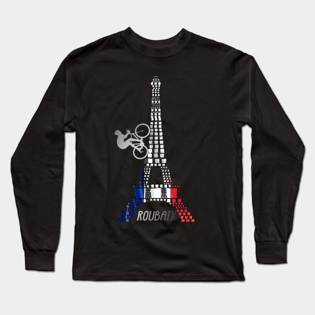 cycling paris roubaix Long Sleeve T-Shirt by vintagejoa